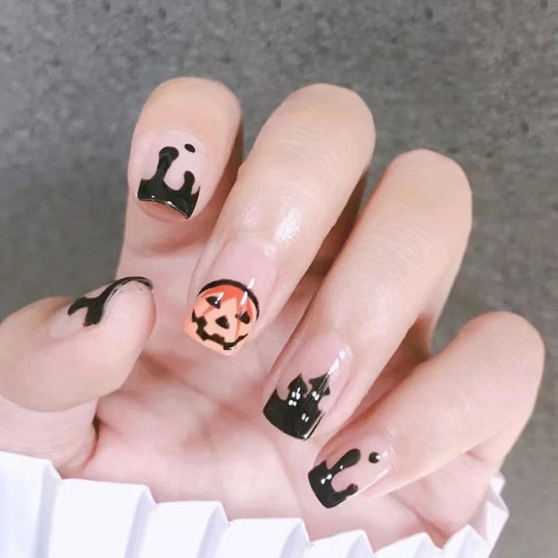 Dark Halloween Press-On Nails — Short Gothic Set — part of Witch Bundle — Women · Dress, Nails, Makeup