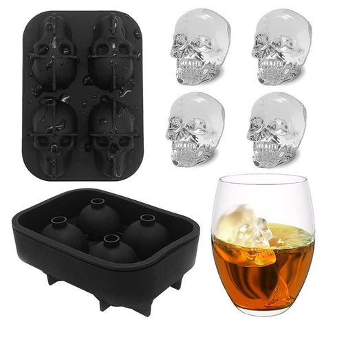 3D Skull Ice Cube Mould — Silicone